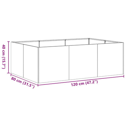 Pflanzkübel Rostig 120X80X40 Cm Wetterfester Stahl Verzinkter Stahl