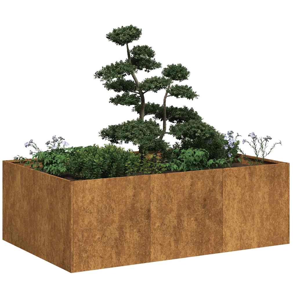 Pflanzkübel Rostig 120X80X40 Cm Wetterfester Stahl Verzinkter Stahl
