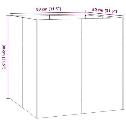 Pflanzkübel Rostig 80X80X80 Cm Wetterfester Stahl Verzinkter Stahl