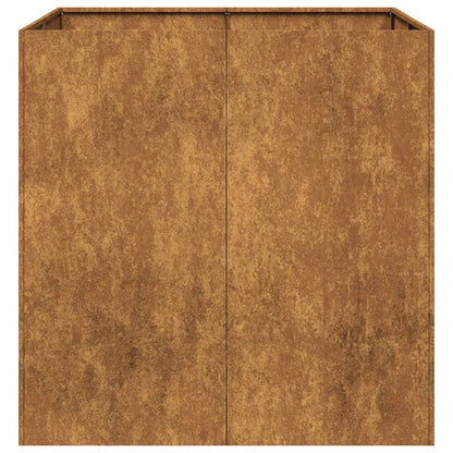 Pflanzkübel Rostig 80X80X80 Cm Wetterfester Stahl Verzinkter Stahl