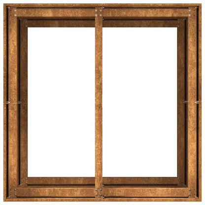 Pflanzkübel Rostig 80X80X80 Cm Wetterfester Stahl Verzinkter Stahl