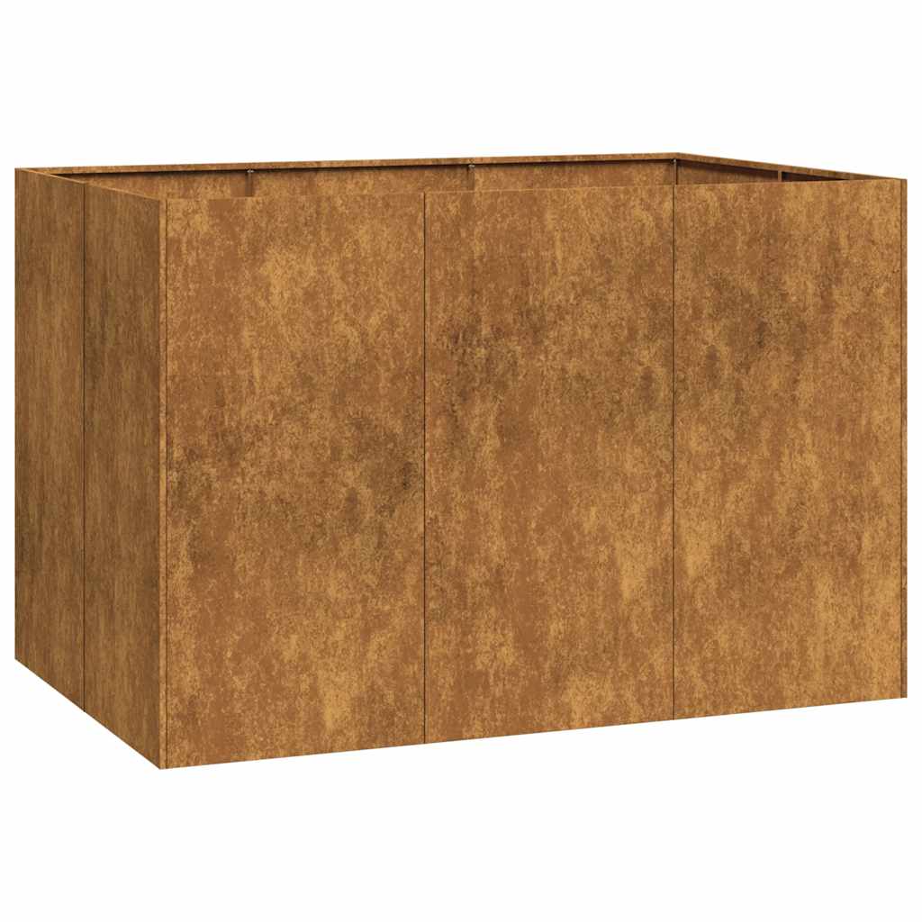 Pflanzkübel Rostig 120X80X80 Cm Wetterfester Stahl Verzinkter Stahl