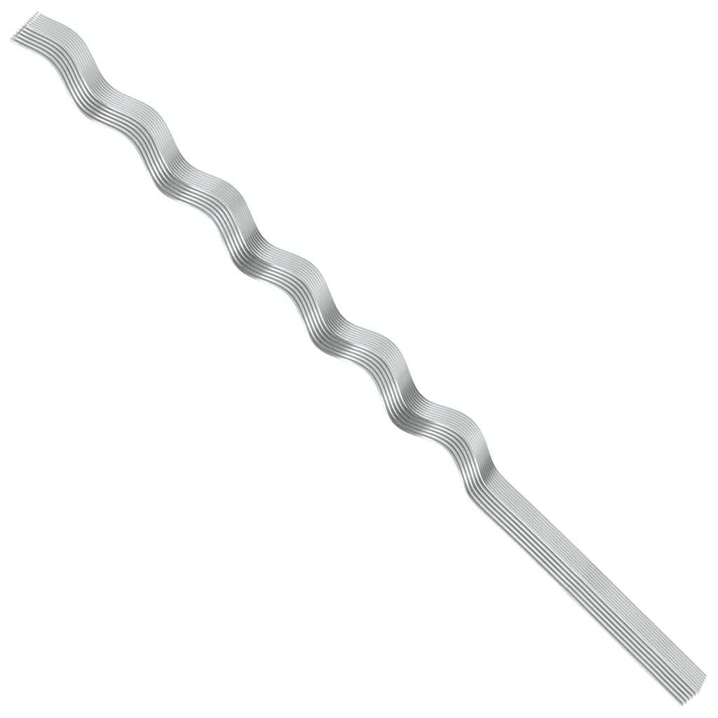 Pflanzenstütze 50 Pcs Silber 150 X 0,6 X 0,6 Cm Stahl
