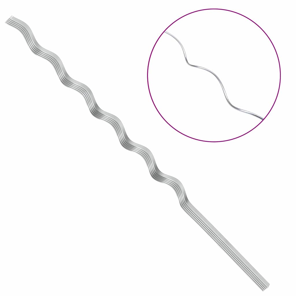 Pflanzenstütze 20 Pcs Silber 150 X 0,6 X 0,6 Cm Stahl
