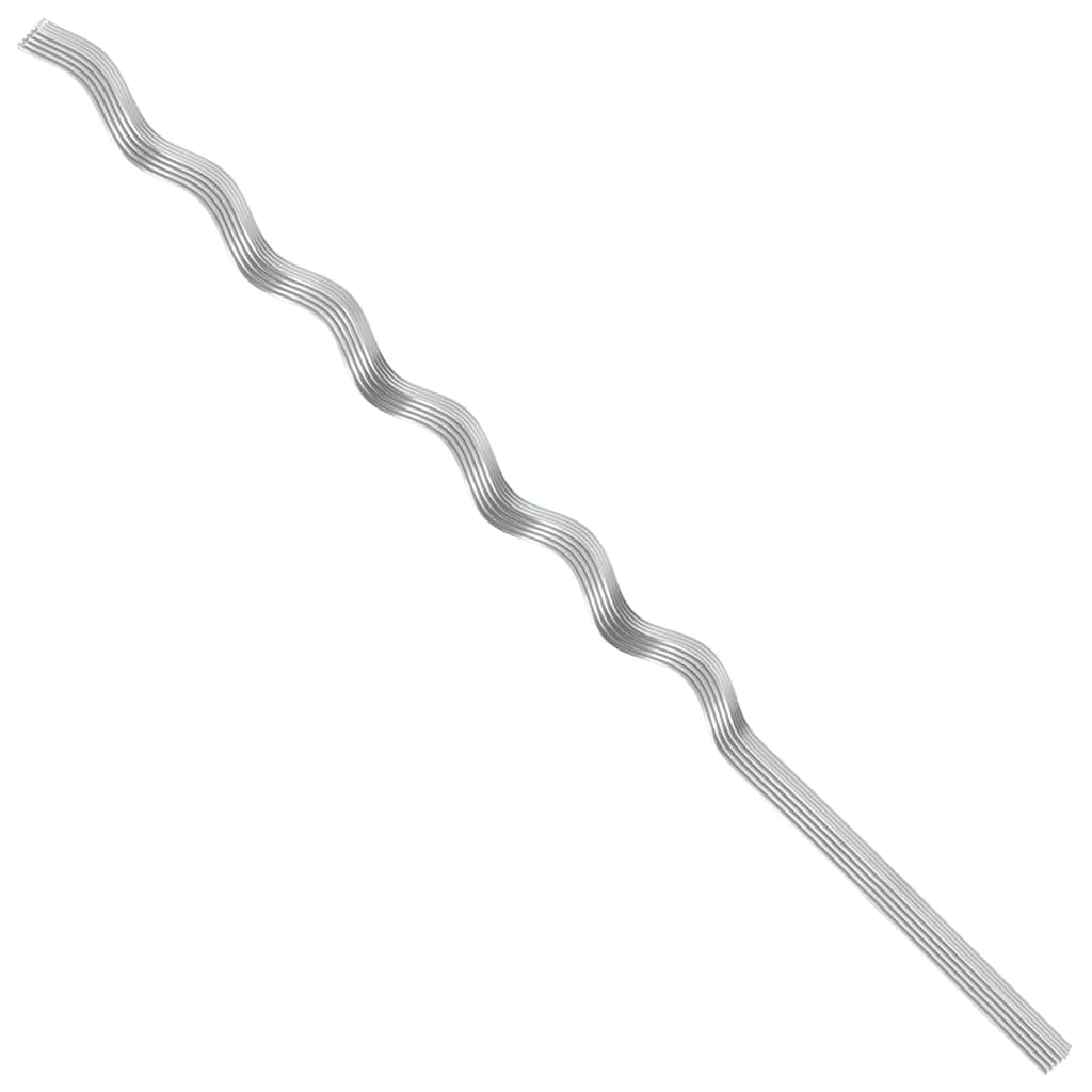 Pflanzenstütze 20 Pcs Silber 150 X 0,6 X 0,6 Cm Stahl