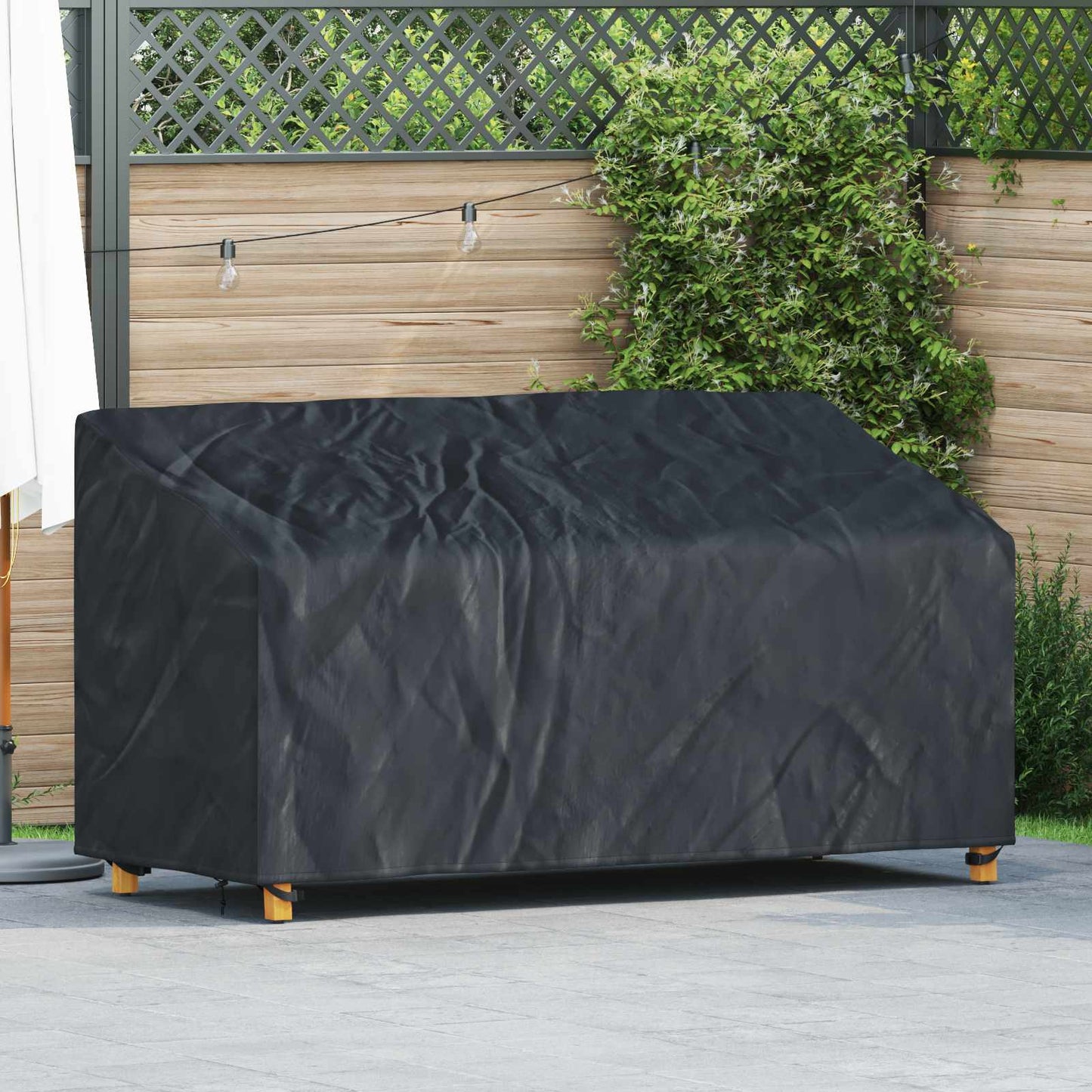 Abdeckung Für Gartenbank 160 X 100 X 61 / 89 Cm 420D Oxford Stoff
