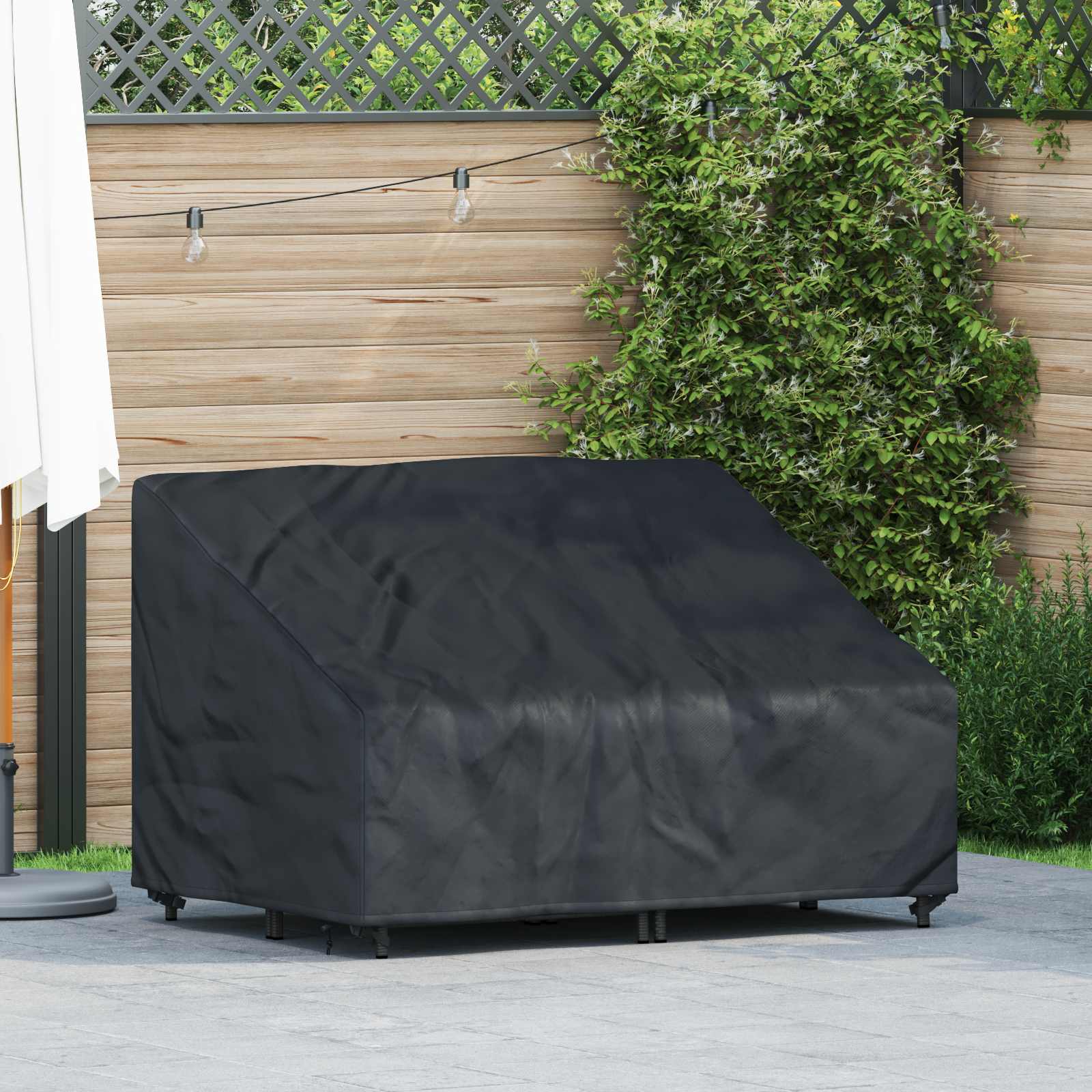 Abdeckung Für Gartenbank 130 X 95 X 40 / 80 Cm 600D Oxford Stoff