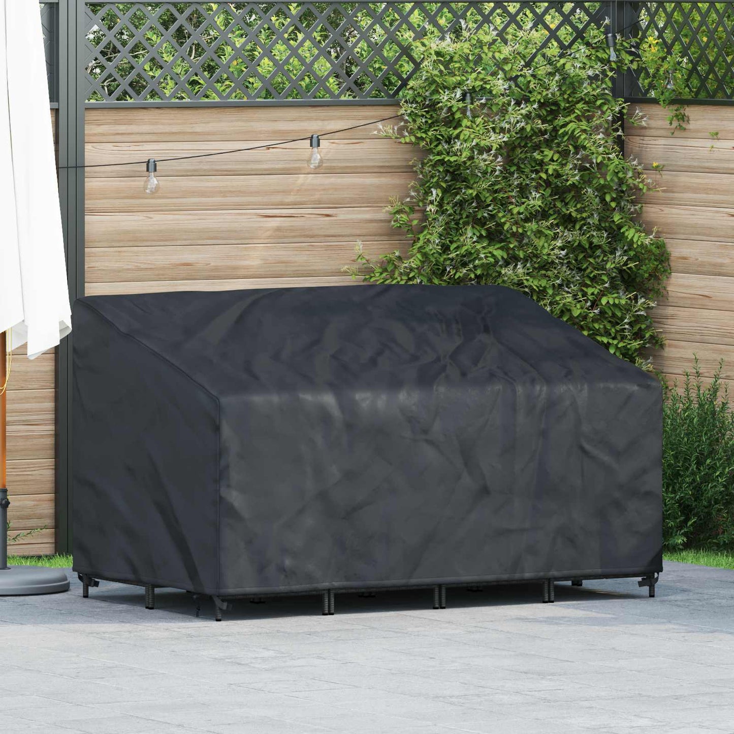 Abdeckung Für Gartenbank 160 X 100 X 61 / 89 Cm 420D Oxford Stoff