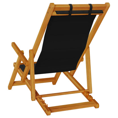 Strandstuhl Mit Armlehnen Klappbar Akazie Textilene