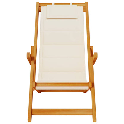 Strandstuhl Mit Armlehnen Klappbar Akazienholz Textilene