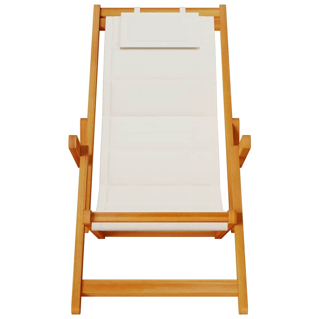 Strandstuhl Mit Armlehnen Klappbar Akazie Textilene