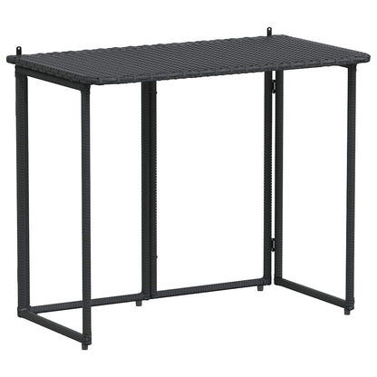 Gartentisch Klappbar 90X51X75 Cm Poly Rattan