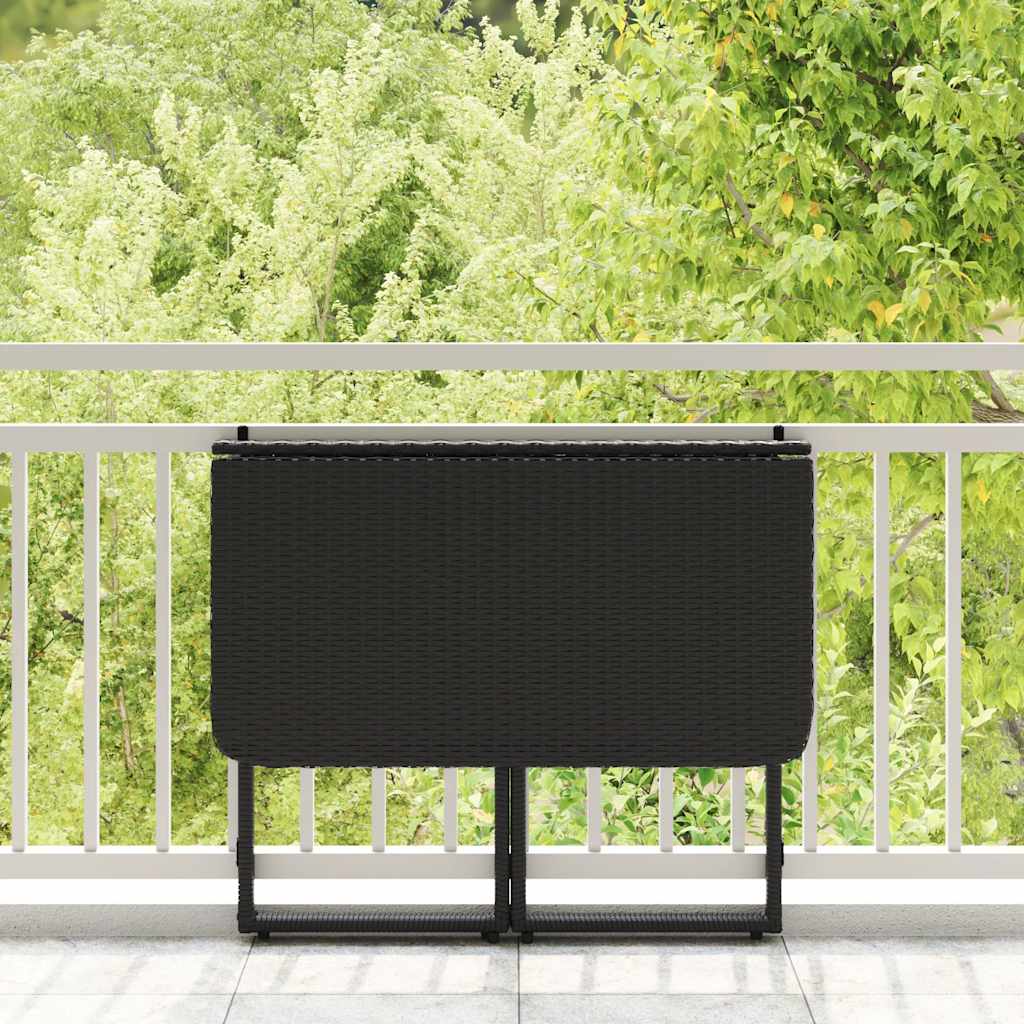 Gartentisch Klappbar 90X51X75 Cm Poly Rattan
