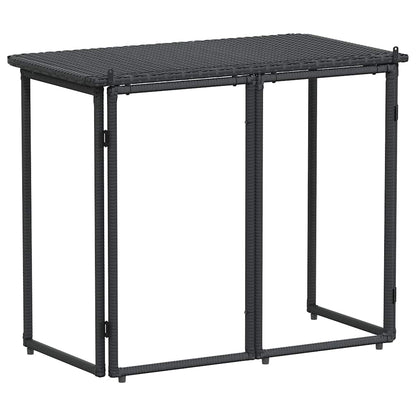 Gartentisch Klappbar 90X51X75 Cm Poly Rattan