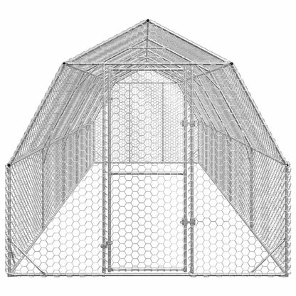 Hühnerstall 2,5X10X2,25 M Verzinkter Stahl