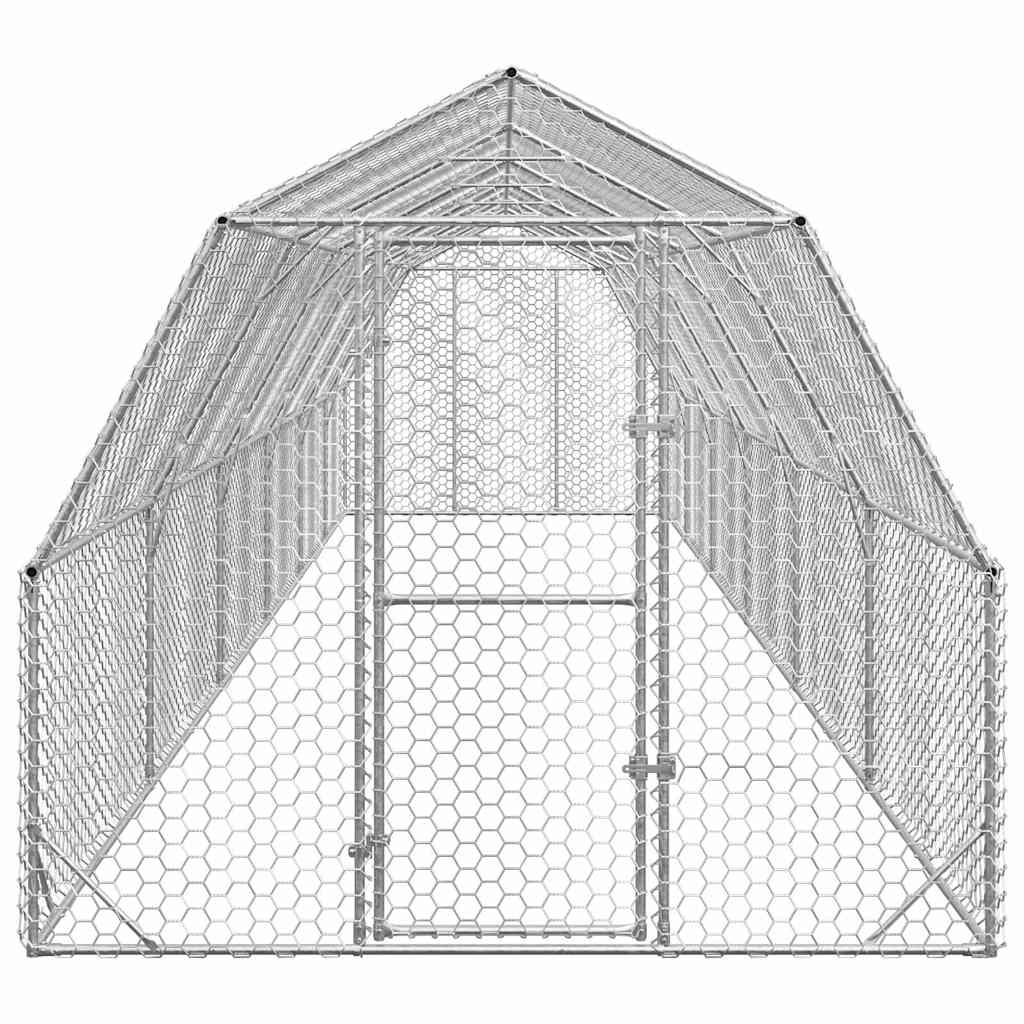 Hühnerstall 2,5X12X2,25 M Verzinkter Stahl