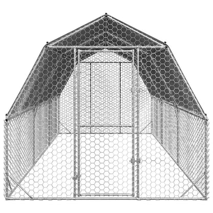 Hühnerstall Mit Dach 2,5X6X2,25 M Verzinkter Stahl