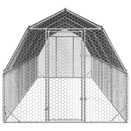 Hühnerstall Mit Dach 2,5X8X2,25 M Verzinkter Stahl