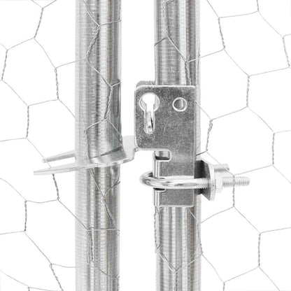 Hühnerstall Mit Dach 2,5X10X2,25 M Verzinkter Stahl