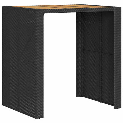3-Tlg. Gartenbar-Set Ohne Kissen Poly Rattan Akazie