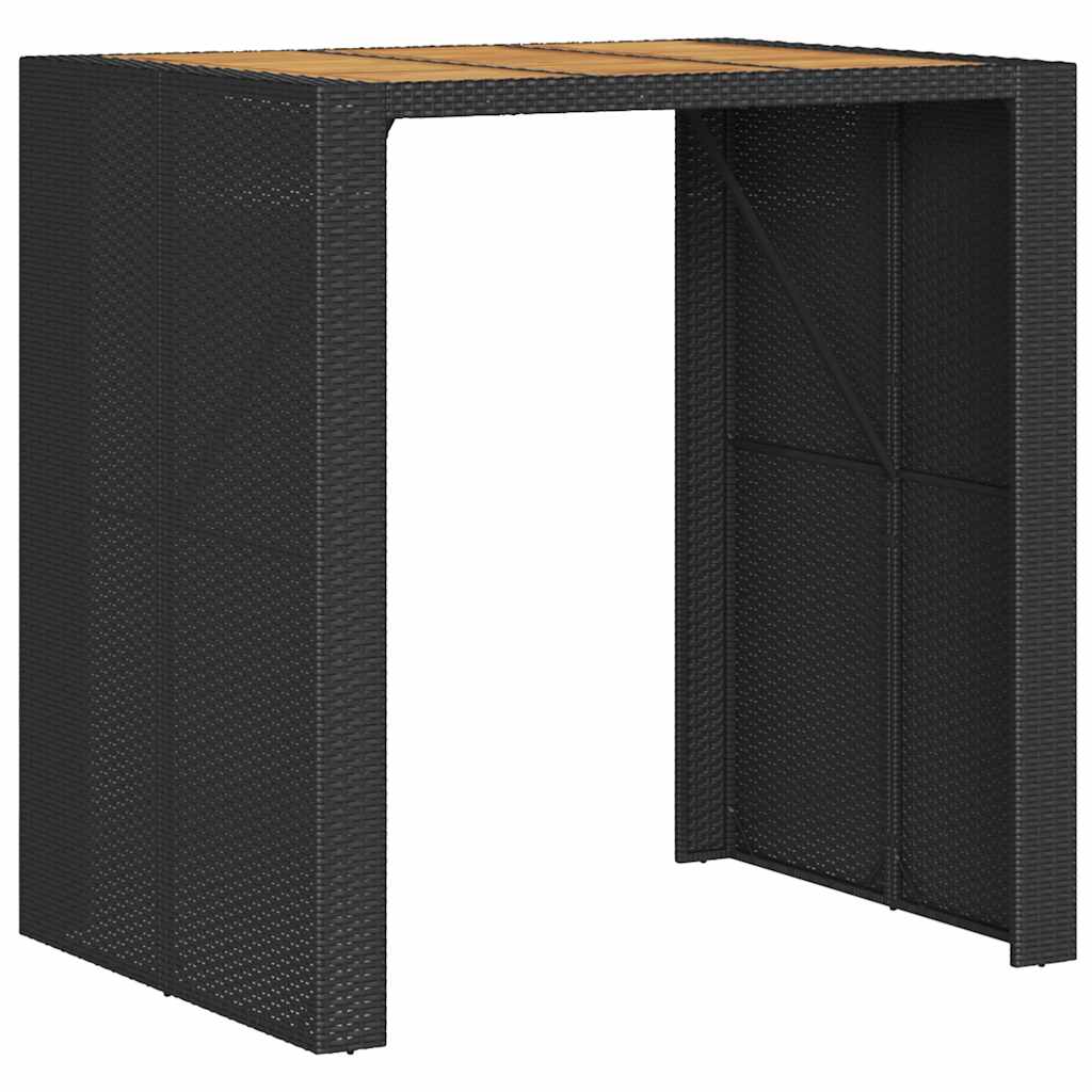 5-Tlg. Gartenbar-Set Ohne Kissen Poly Rattan Akazie