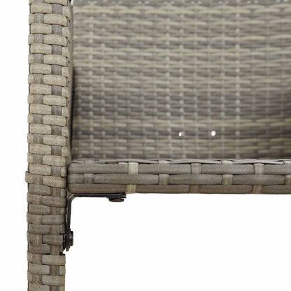 3-Tlg. Gartenbar-Set Ohne Kissen Poly Rattan Akazie