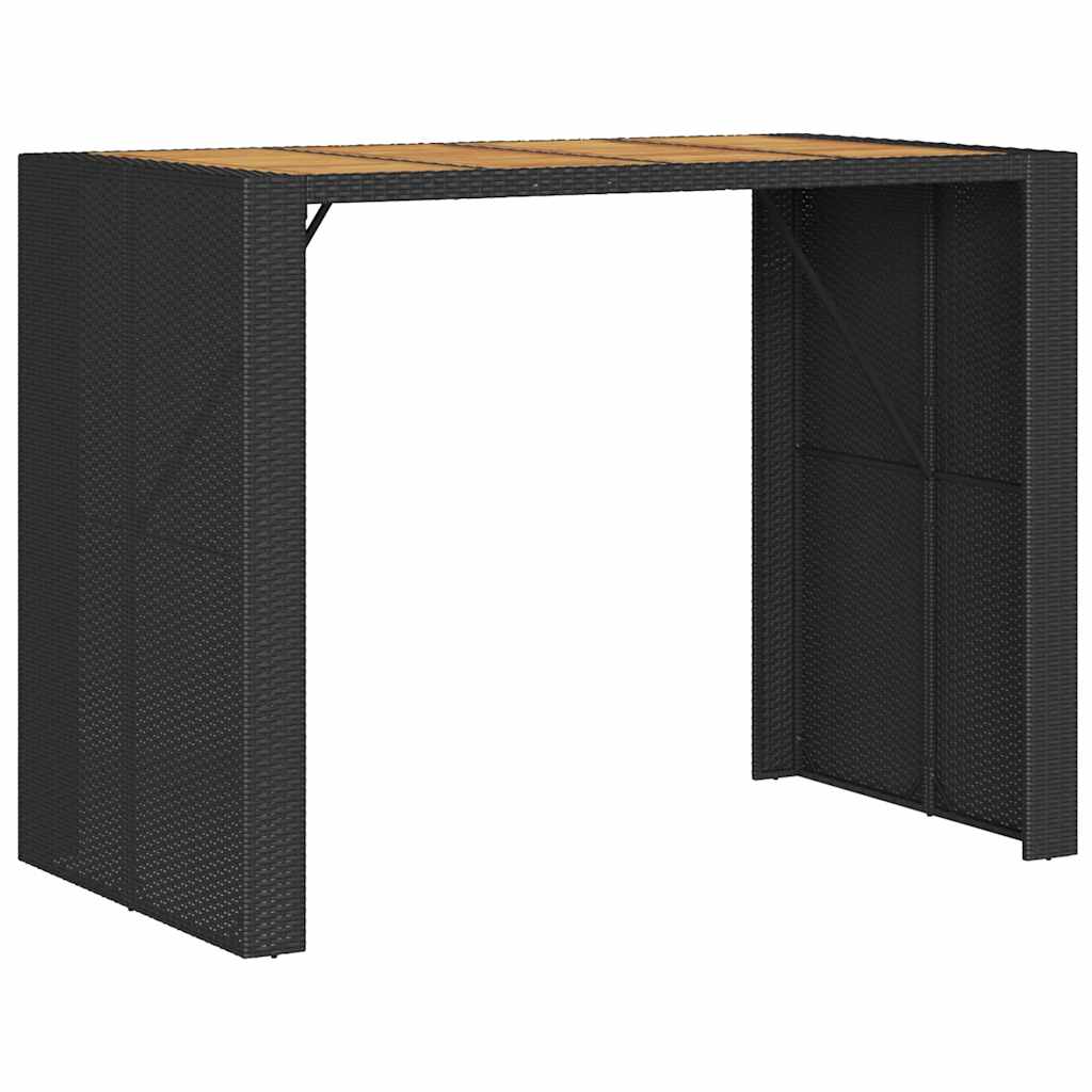 5-Tlg. Gartenbar-Set Ohne Kissen Poly Rattan Akazie