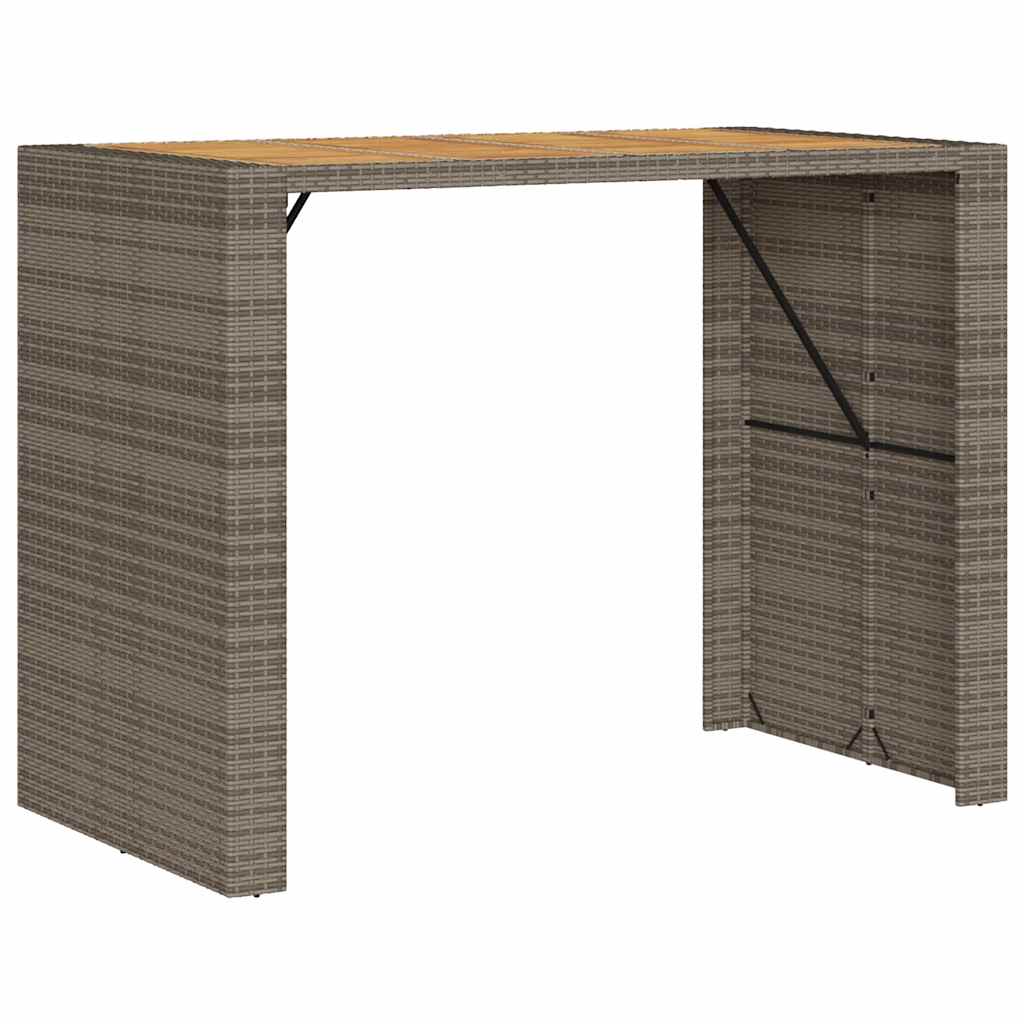 5-Tlg. Gartenbar-Set Ohne Kissen Poly Rattan Akazie