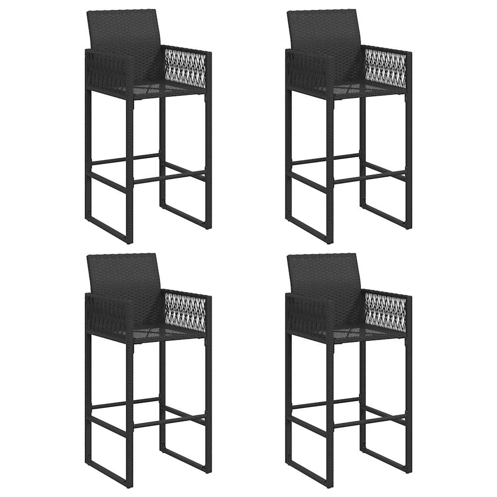 5-Tlg. Gartenbar-Set Ohne Kissen Poly Rattan Akazie