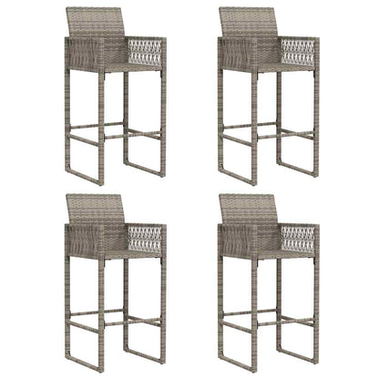 5-Tlg. Gartenbar-Set Ohne Kissen Poly Rattan Akazie