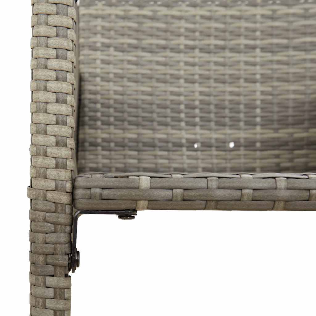 5-Tlg. Gartenbar-Set Ohne Kissen Poly Rattan Akazie