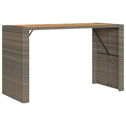 7-Tlg. Gartenbar-Set Ohne Kissen Poly Rattan Akazie