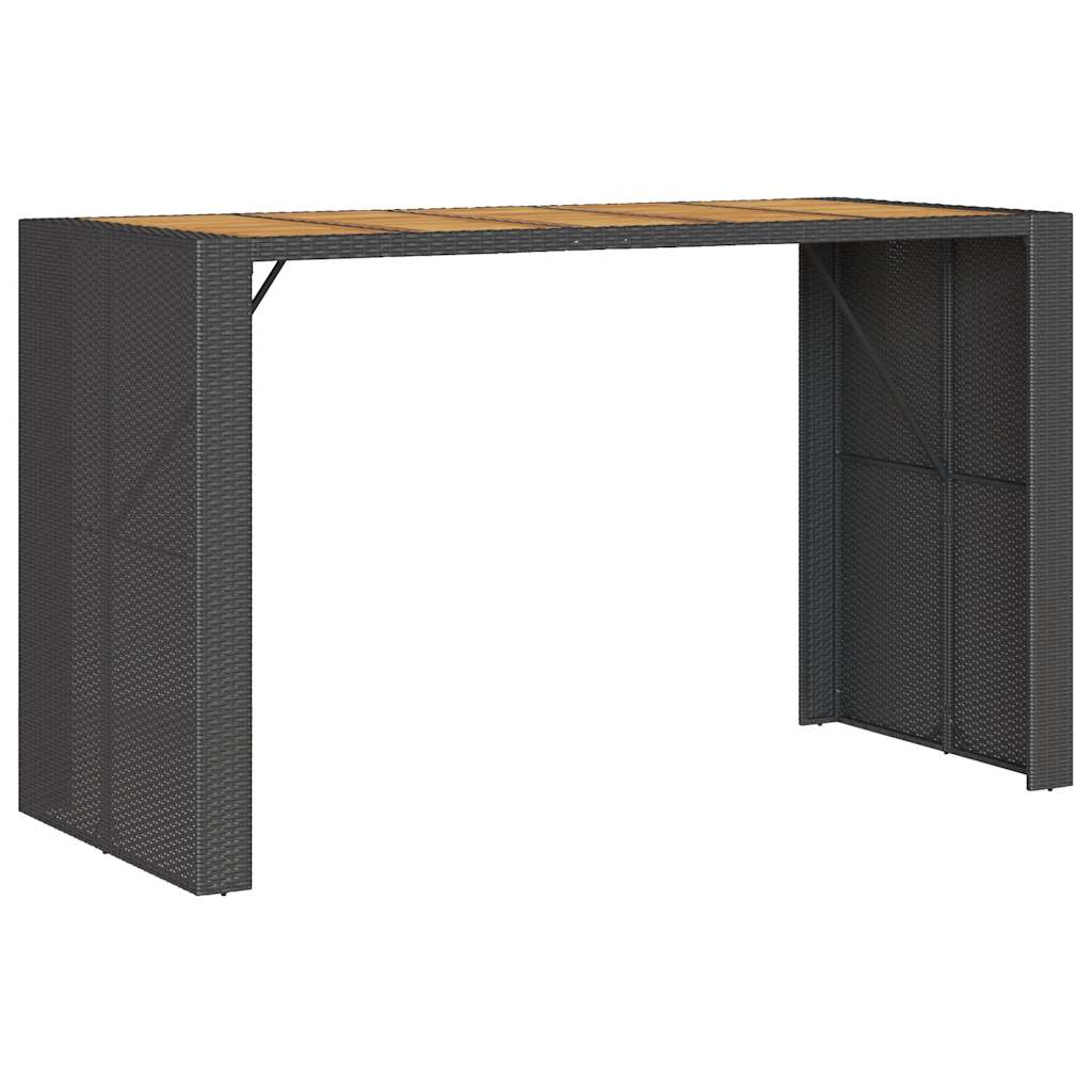 7-Tlg. Gartenbar-Set Mit Kissen Poly Rattan Akazie