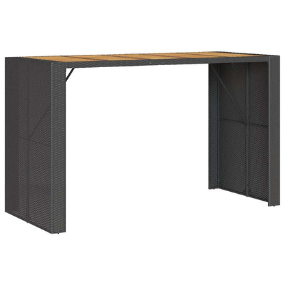 7-Tlg. Gartenbar-Set Mit Kissen Poly Rattan Akazie