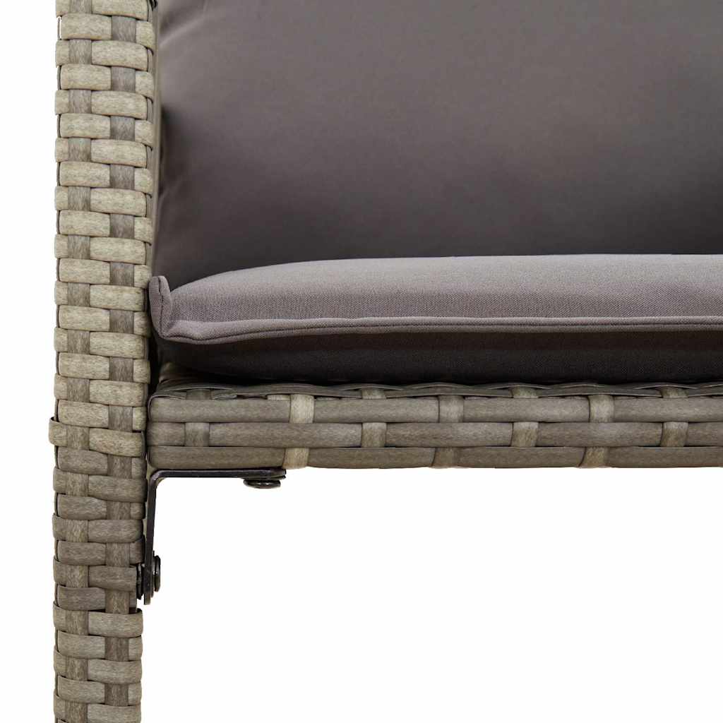 5-Tlg. Gartenbar-Set Mit Kissen Poly Rattan Akazie