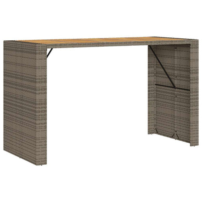 7-Tlg. Gartenbar-Set Mit Kissen Poly Rattan Akazie