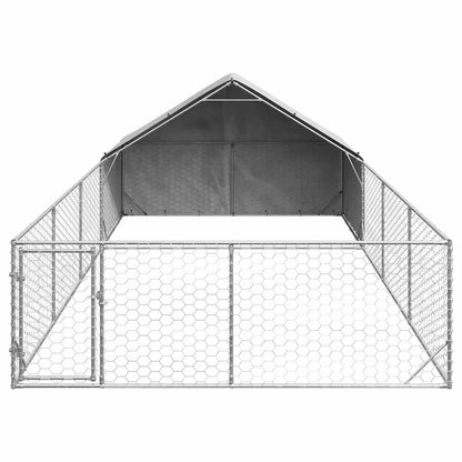Outdoor-Hundezwinger Mit Auslauf 7X3X1,9 M Verzinkter Stahl