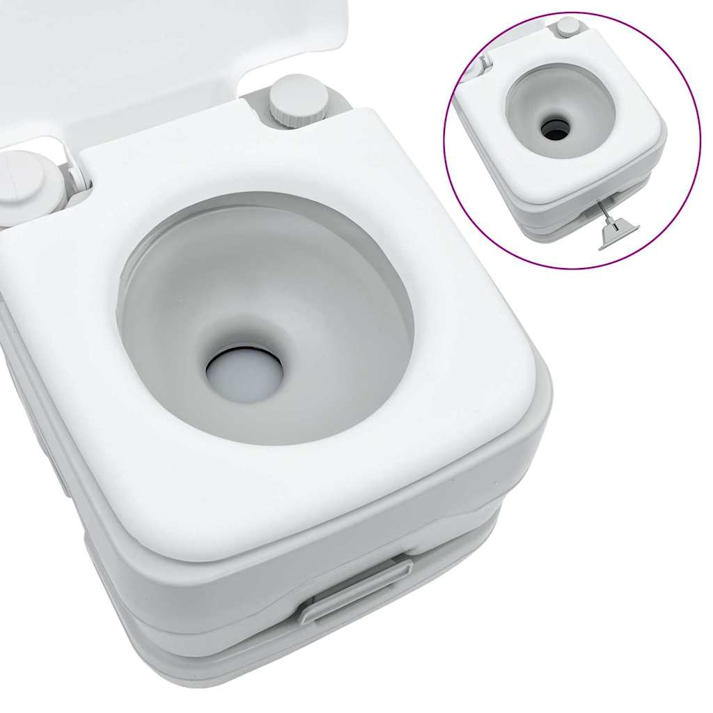 Camping-Toilette Und Weiß 41,5 X 36,5 X 30 Cm Polyethylen
