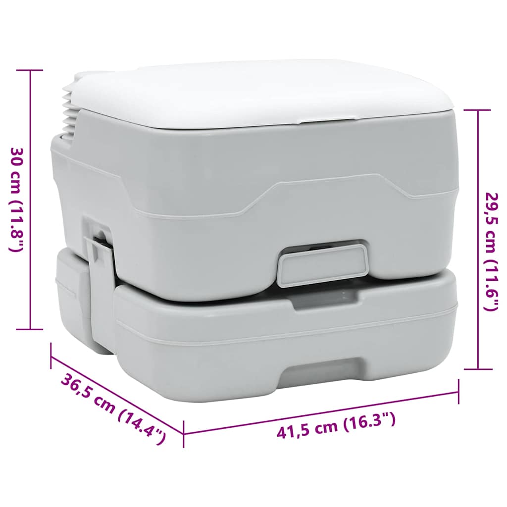 Camping-Toilette Und Weiß 41,5 X 36,5 X 30 Cm Polyethylen