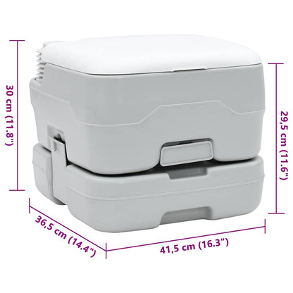 Camping-Toilette Und Weiß 41,5 X 36,5 X 30 Cm Polyethylen