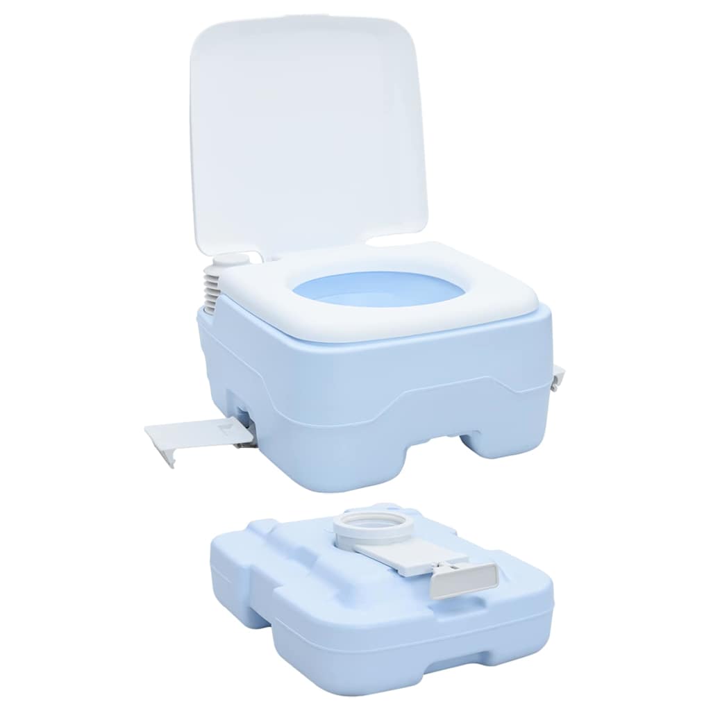 Camping-Toilette Helles Blau Und Weiß 41,5 X 36,5 X 30 Cm