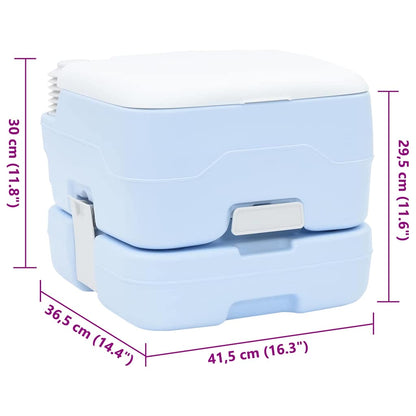 Camping-Toilette Helles Blau Und Weiß 41,5 X 36,5 X 30 Cm