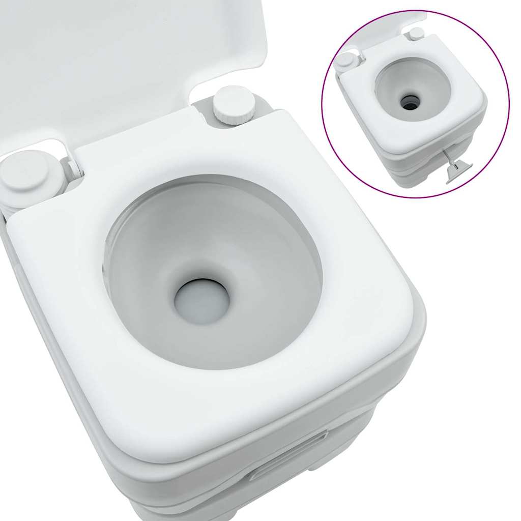 Camping-Toilette Und Weiß 41,5 X 36,5 X 42 Cm Polyethylen