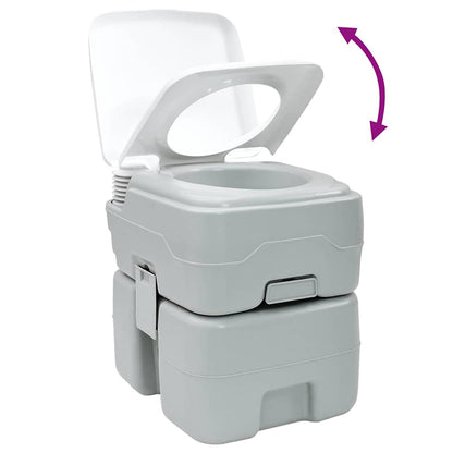 Camping-Toilette Und Weiß 41,5 X 36,5 X 42 Cm Polyethylen