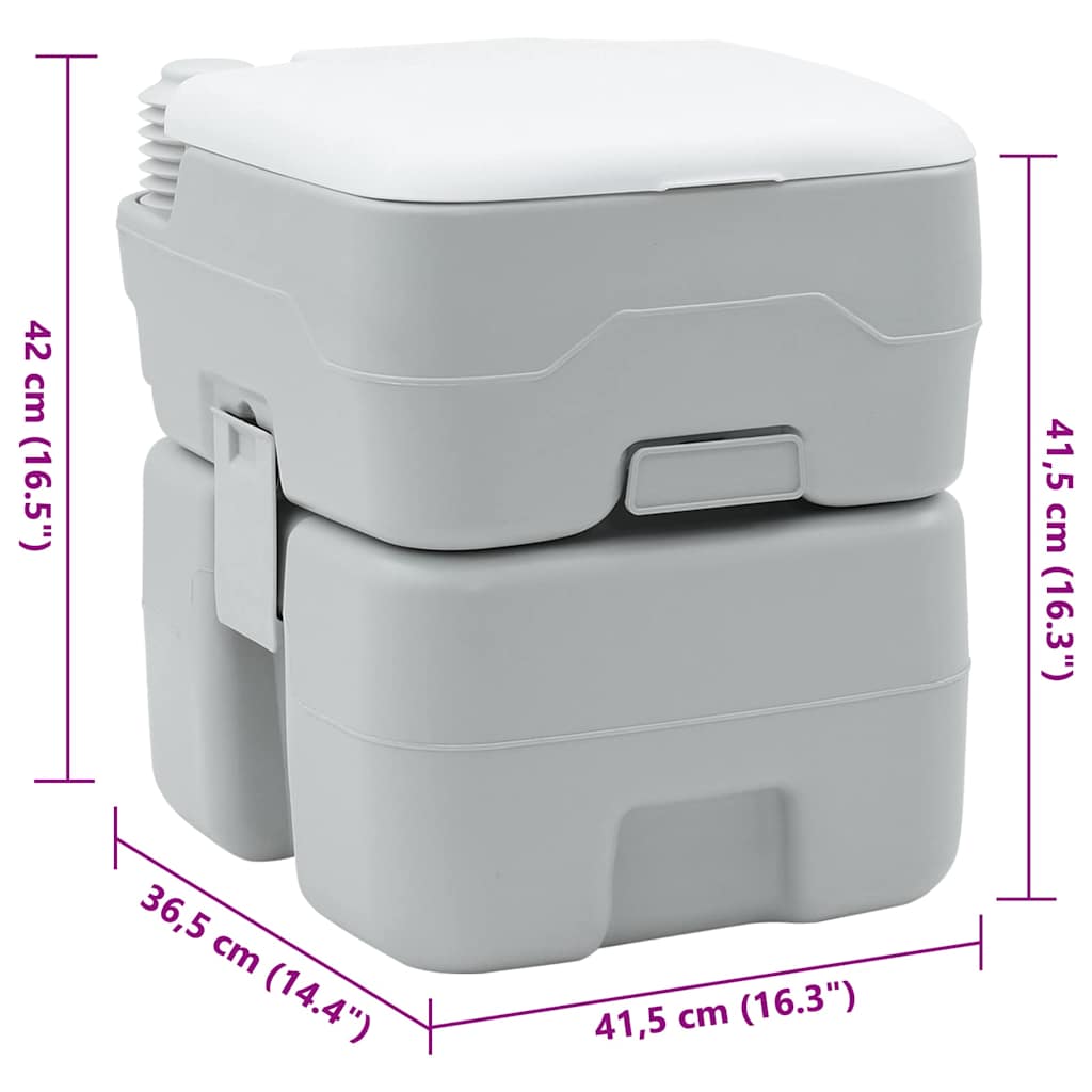 Camping-Toilette Und Weiß 41,5 X 36,5 X 42 Cm Polyethylen