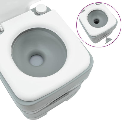 Camping Toiletten-Set 2 Pcs Grau 50,5 X 33 X 103 Cm