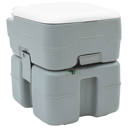 Camping Toiletten-Set 2 Pcs Grau 50,5 X 33 X 103 Cm