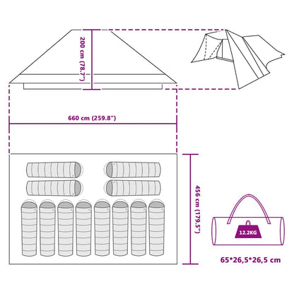 Tipi Zelt Mit Dach 660 X 456 X 200 Cm Taft