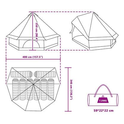 Tipi Zelt Mit Dach 400 X 346 X 250 Cm Taft