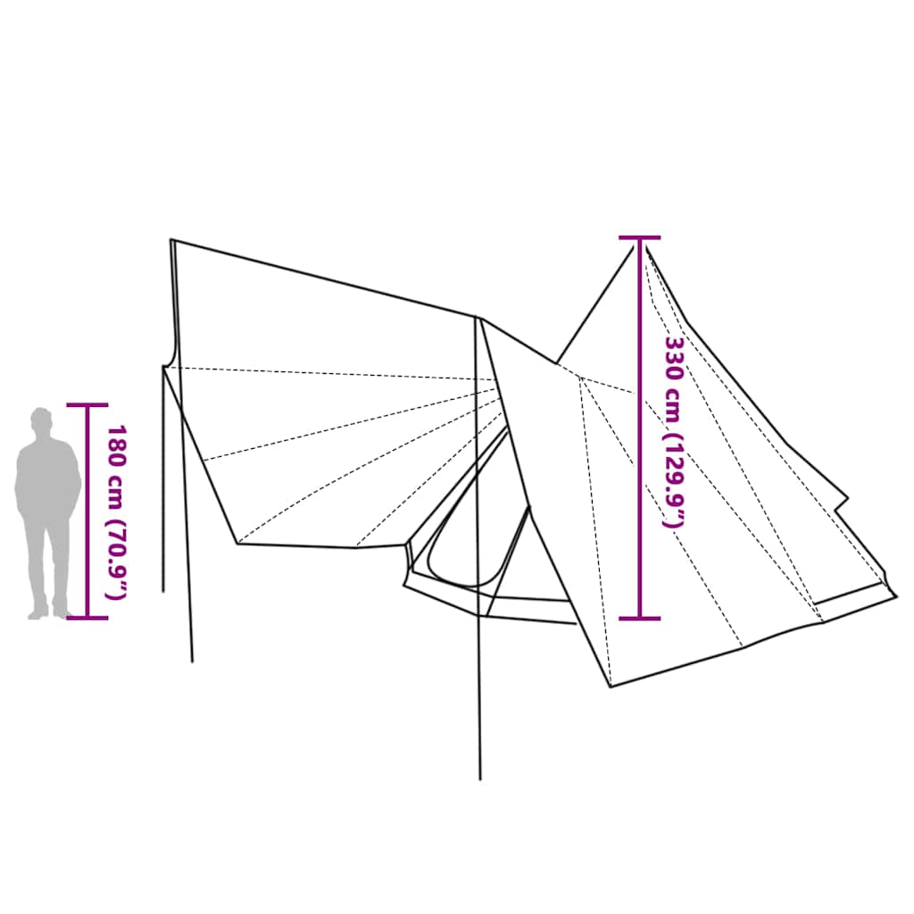Tipi Zelt Mit Dach Mit Speicher 510 X 690 X 330 Cm Taft